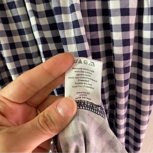 DRAPER JAMES Jo Dee Dress Nassau Navy Gingham size Small - Picture 8 of 8